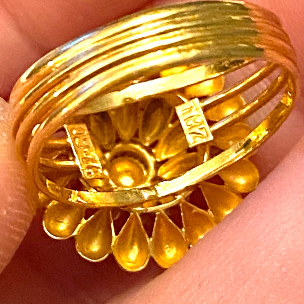 22k Solid Gold Ring 916 - image 7